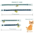 thumbnail image 4 of PRIYAL 2 Pack Denim Breakaway Cat Collars with Bell Cat Paw Pendant Kitty Kitten Collars Blue Collar for Female Girl Cats Male Boy Cats Star Print, 4 of 8