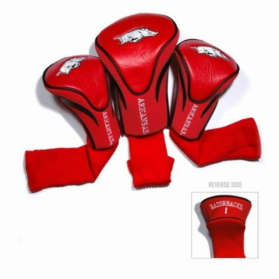 Team Golf 20494 University of Arkansas 3 Pack Contour Fit Headcover