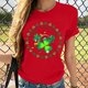 thumbnail image 1 of Fiudx Ofertas Flash Artículos En Oferta Blusa de Manga Corta con Cuello Redondo y Estampado a La Moda para Mujer, 1 of 4