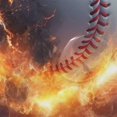 thumbnail image 4 of FREEAMG Baseball Fire Shower Curtain - 72x72 Inch Waterproof Fabric Shower Curtains with 12 Hooks - Modern Home Bathroom Hotel Spa Decorations, 4 of 5