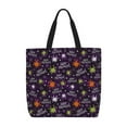 thumbnail image 1 of Disketp Halloween Bolsa Tote de Lona para Mujer, Bolso de Hombro y Cruzado con Cierre de Cremallera, 1 of 7