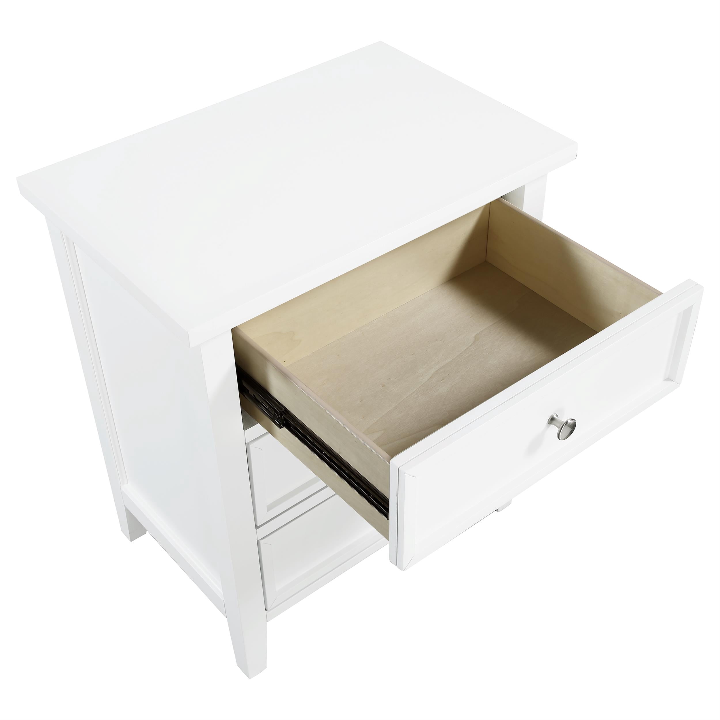 Comfort Pointe Lennon 3-drawer White Wood Storage Nightstand
