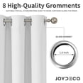 thumbnail image 4 of Juego de cortinas opacas Joydeco, 274 cm de longitud, 2 paneles, blanco grisáceo, 4 of 7