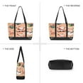 thumbnail image 6 of FORMRS Canvas Laptop Tote Bag for Women with 15.6" Computer Compartments Shoulder Handbag, Pink Christmas Santa, 6 of 7