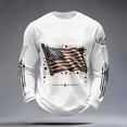 thumbnail image 2 of Dwelliawo Men's Sweatshirt American Flag United States 250 Years Usa Flag Patriotic Graphic Sweatshirts Fashion Muscle Shirt Sweatshirt White 2XL, 2 of 5