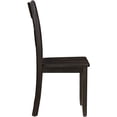 thumbnail image 4 of Transitional Wooden Side Chair with Ladder Backrest, Set of 2, Dark Brown, 4 of 7
