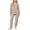 Khaki, variant on Viluyesy Girls 2 Piece Outfit Fleece Crew Neck Top and Jogger Pants Textured Long Sleeve Soft Warm Cozy Casual Sleepwear Pajama Set Pink Size 10