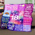 thumbnail image 2 of 18th Birthday Gifts for Girls - 18 Year Old Girl Birthday Gifts Crown Throw Blanket Gift Ideas for Girls Soft Flannel Floral Throw Blanket for Kids Girls Birthday Gift for Kids Room Decor,80"x60", 2 of 6