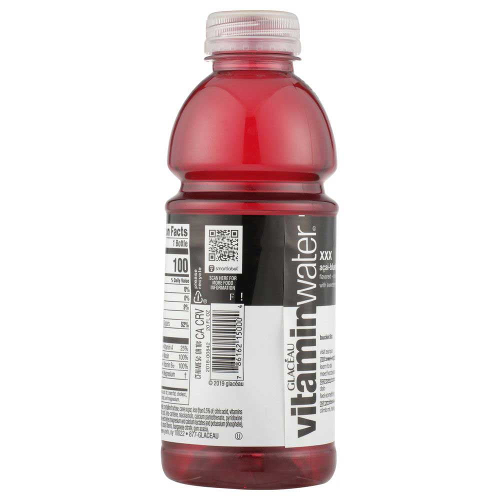 Glaceau XXX Acai Blueberry Pomegranate Vitamin Water, 20 Fluid Ounce -- 12 per Case.