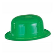 Party Favor Green Plastic Derby - 48 Pack