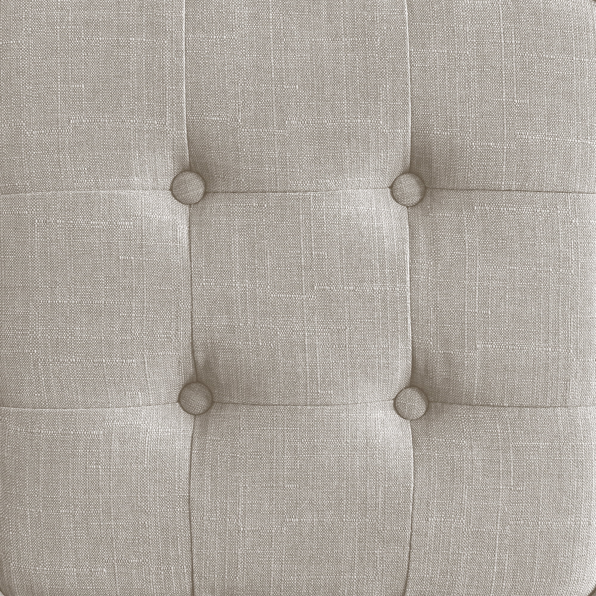 Elle Decor Aria Square Tufted Stool French Dove