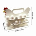 thumbnail image 3 of AUDeals Chicken Shape Wooden Egg Holder, Bamboo Egg Tray Countertop Organizer for Fresh Eggs, Easter Egg Decoration, and Rustic Kitchen Organizer, 3 of 9