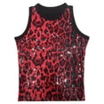 thumbnail image 5 of WAYUTE Tank Tops for Women Stylish Glitter Ribbed Neckline Leopard Print Fo Casual Streetwear Sleeveless Camisole Tunic Top, 5 of 5