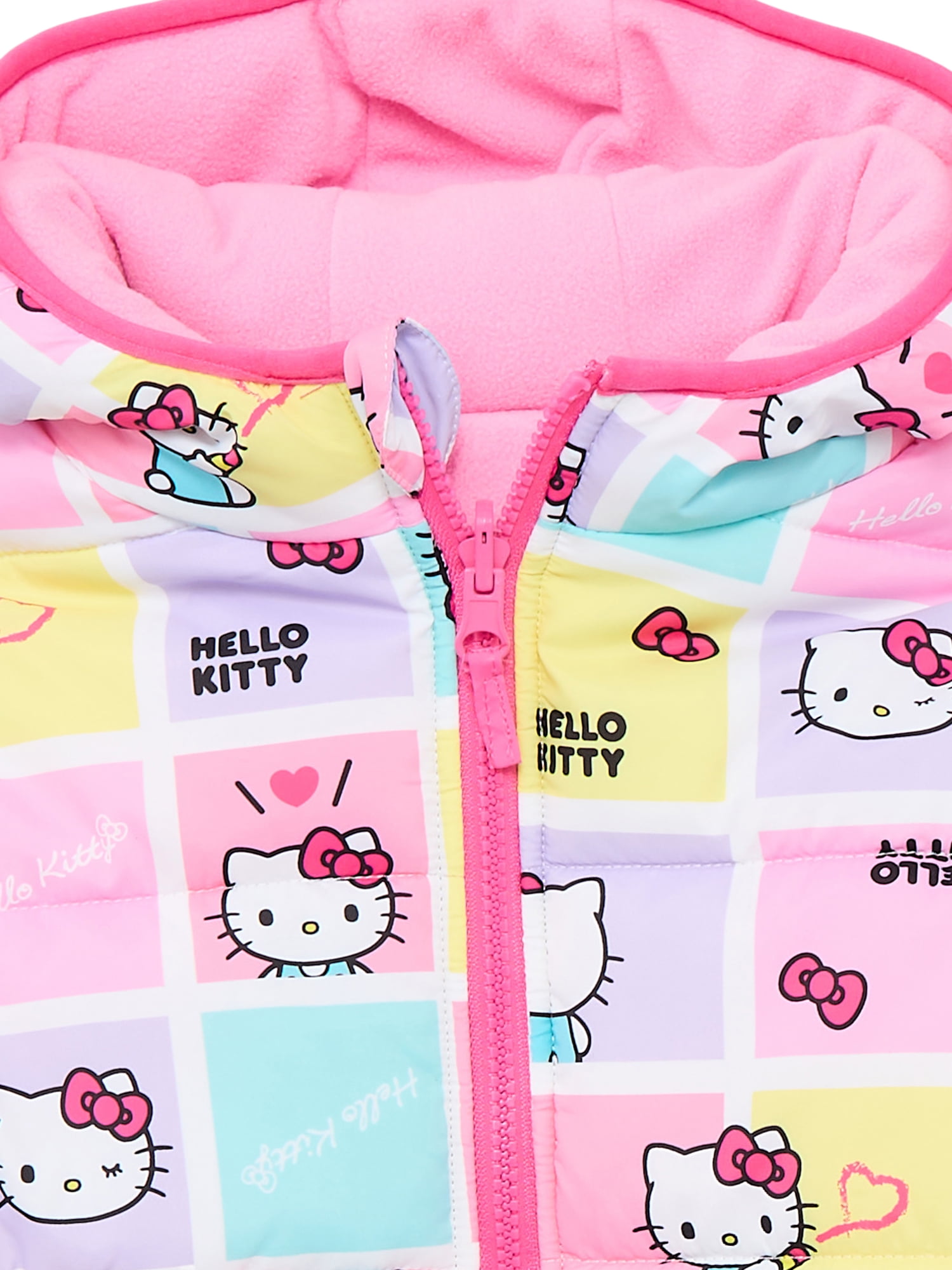 Hello Kitty Girls Puffer Jacket, Sizes 4-18