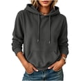 thumbnail image 5 of Warop Women's Oversized Hoodies Knitted Sweatshirt Long-Sleeve Drawstring Pullover with Pockets Fall Winter Clothes, 5 of 6