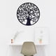 thumbnail image 3 of Arte de silueta de decoración de pared de árbol de la vida de metal para regalo de interior, regalo al aire libre, decoración del hogar de jardín, negro (28x28cm), 3 of 5