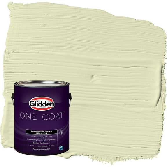 Glidden One Coat Forgive Quickly / Green Semi-Gloss Exterior Paint with Primer, 1 Gallon
