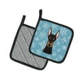 thumbnail image 2 of Carolines Treasures BB1679PTHD Snowflake Doberman Pair of Pot Holders , 7.5HX7.5W, multicolor, 2 of 3