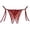 Hot Pink, variant on Women's Tie Side Lace Open Crotch Thong Panties Adjustable String Cheeky Low Rise Lingerie Underwear