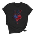 thumbnail image 4 of Mifsaly Womens American Flag Shirt Patriotic Heart Graphic Cotton T-Shirts Summer Casual Crewneck Short Sleeve Independence Day Tees XXL, 4 of 6