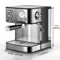 thumbnail image 2 of TENGDA 20 Bar Professional Espresso Machine with Milk Frother Single & Double Shot ESE Pod Compatible Pressure Display Removable Water Tank for Cappuccino Latte & Macchiato – Home Barista Edition, 2 of 10