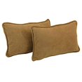 thumbnail image 2 of Blazing Needles 20-inch by 12-inch Double-corded Solid Microsuede Back Support Pillows with Inserts (Set of 2)  9811-CD-S2-MS-CM, 2 of 2