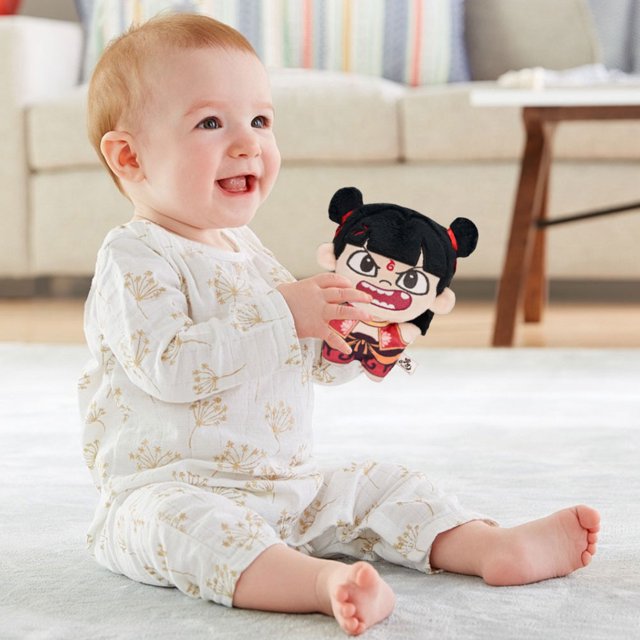 NE ZHA Plush Doll Anime Movie Periferals mochila llavero de peluche de peluche para fanáticos niños adultos