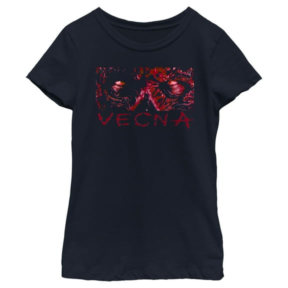 Netflix Girl's Stranger Things Vecna Dark Stare Eye Shot Graphic T-Shirt