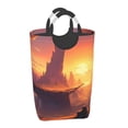 thumbnail image 6 of DouZhe 50L Rectangular Laundry Basket, Sunset Clouds Mountains Trees Prints Waterproof Foldable Laundry Hamper with Aluminum Handles, 6 of 6
