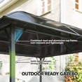 thumbnail image 4 of Gazebo à Toit Rigide 10x10 avec Toit en Polycarbonate UV50+, Pavillon Extérieur à Cadre en Acier et Aluminium avec Rideaux d'Intimité et Crochet Central, Gris Pâle pour Patio et Cour Arrière, 4 of 5