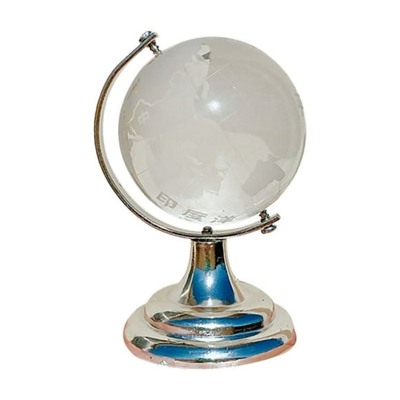 Mini Globe Adorable Fille Cœur Ornement de Table Transparent pour Décoration de Bureau