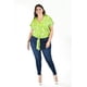 thumbnail image 5 of Blusa fresca con moño Roman Fashion /Tallas Extras, 1819 (Lima) verde lima 38, 5 of 6