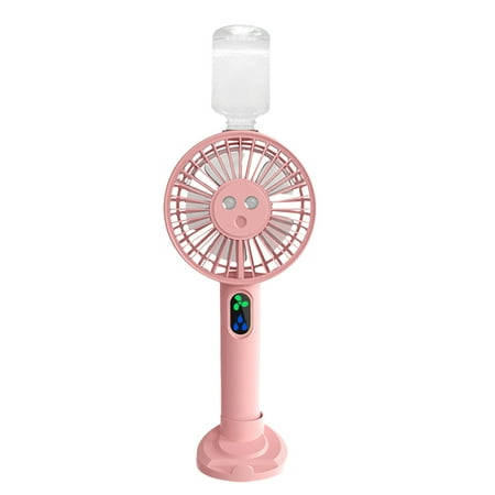 

Portable Handheld Misting Fan Rechargeable Personal Mis-ter Fan with Nightlight Three Speed Changeable Battery Operated Spray Water Mist Fan for Travel Outd