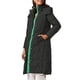 thumbnail image 4 of Abrigo largo de invierno para mujer INSPIRE CHIC, chaqueta acolchada con capucha y cierre, color negro, 4 of 6