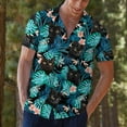 thumbnail image 6 of Funny Tropical Cat Hawaiian Shirts for Men Summer Beach Cats Button Down Mens Casual Hawaiian Shirts Short Sleeve 3, 6 of 7