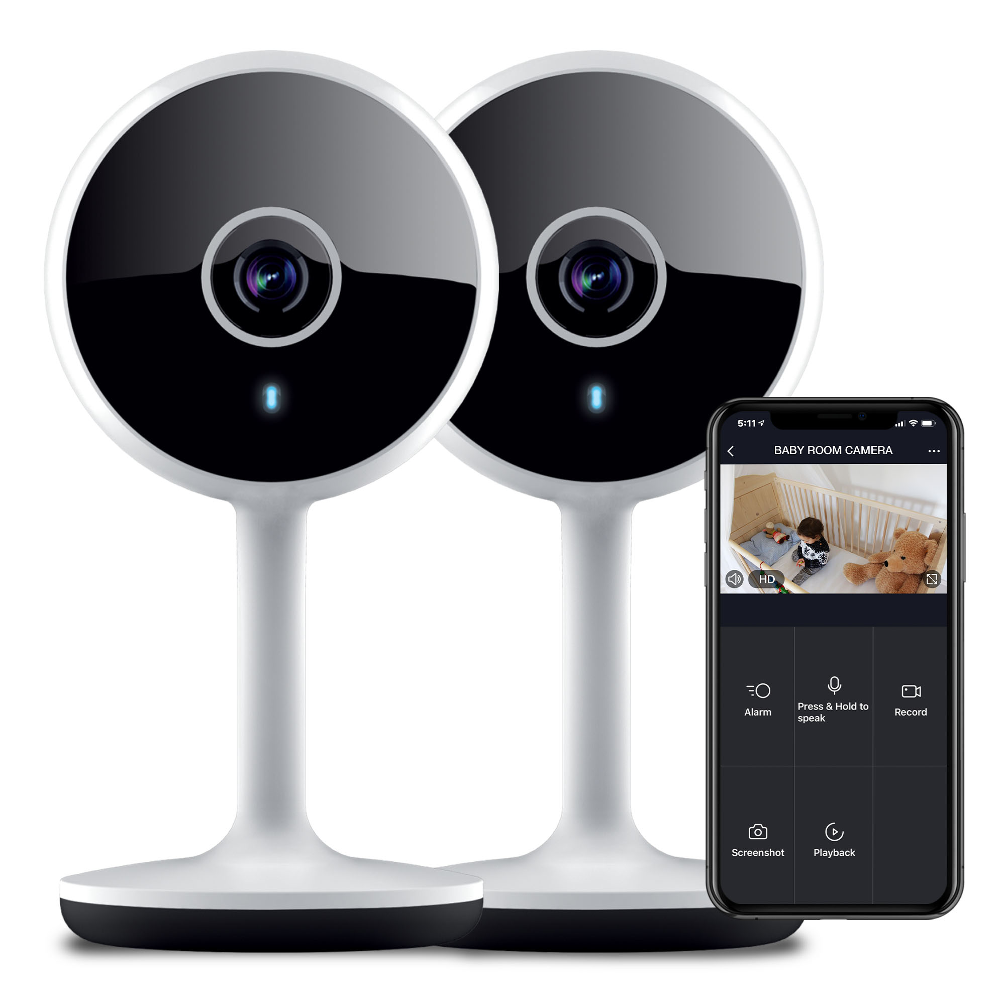 Geeni Vivid Indoor Smart WiFi Security Camera 2-Pack HD photo 7