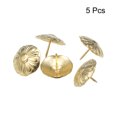 thumbnail image 2 of Unique Bargains Clous de Rembourrage Clous Clous 23mm Tête Dia Pouce Rond Push Pins Ton Or 5 Pcs, 2 of 4