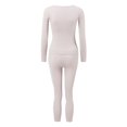 thumbnail image 4 of Women Elastic Thermal Inner Wear Thermal Underwear Warm Elastic Tops Pants Grey One Size, 4 of 6