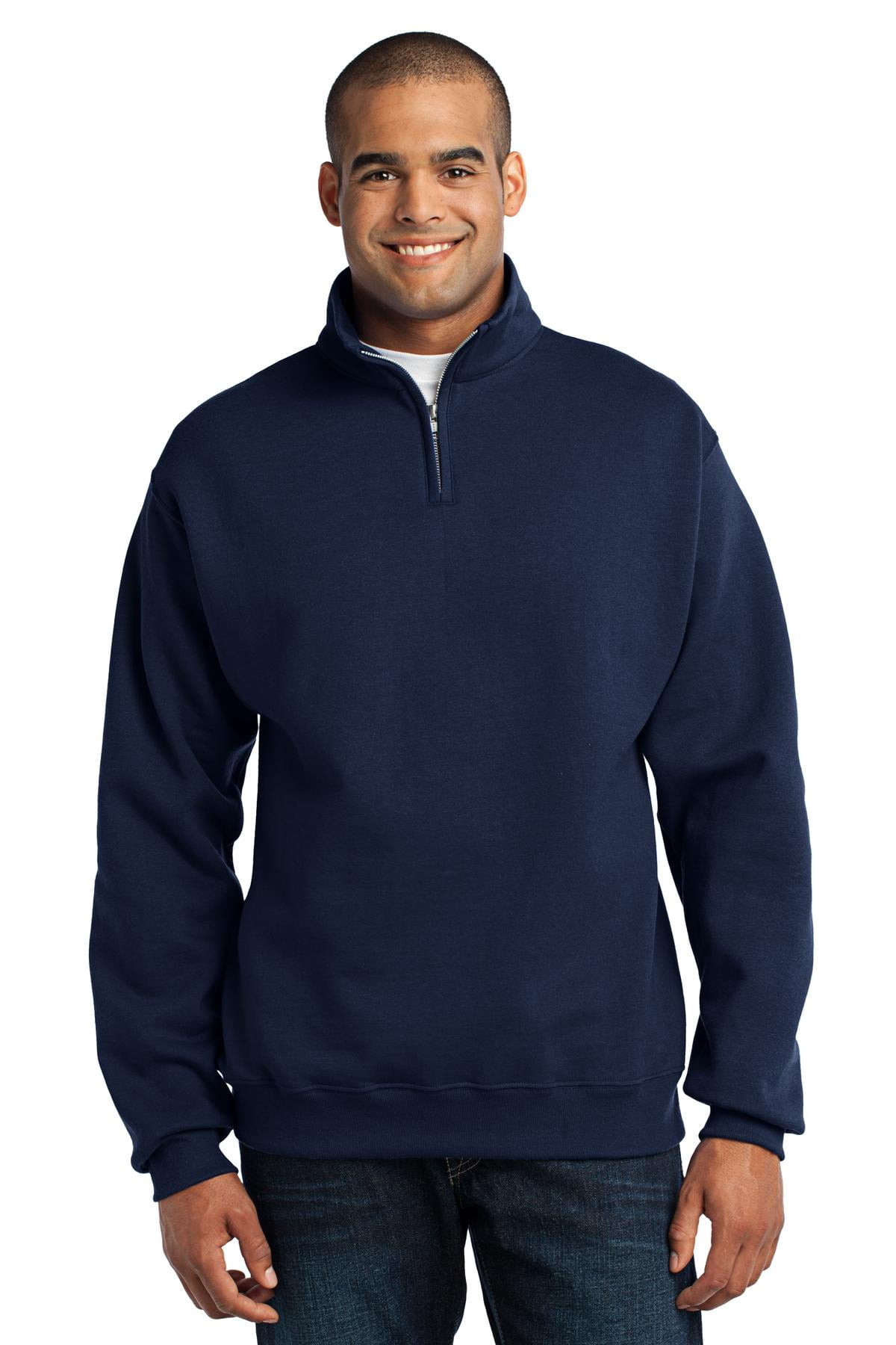 Jerzees Men's 1/4Zip Cadet Collar Sweatshirt 995M