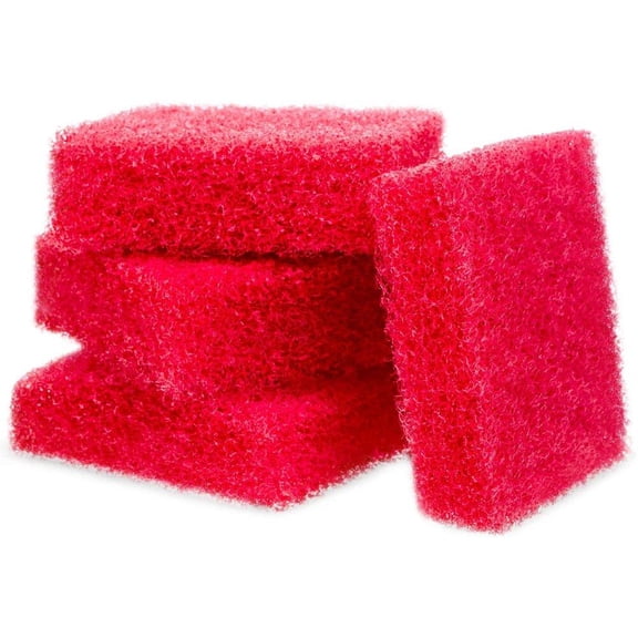 [4 Pack] Algae Scrubber Aquarium Cleaner for Glass Walls - Hand Held Algae Scraper Pad - Made in USA - Fish Tank Cleaning Tools Won't Scratch Glass - Aquarium Sponge for Turtle & Fish Tank