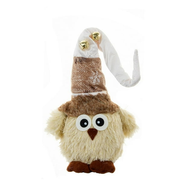 Glow In The Dark Halloween Decoration - LED Light Up Owl Tabletop Ornament for Festive Events and Parties
