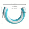 thumbnail image 3 of U-Shaped Striped Inflatable Float, Swimming Water Lounge Floating Raft Blue, 3 of 3