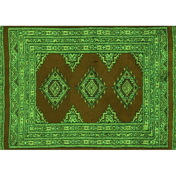 Ahgly Company Indoor Rectangle Persian Green Traditional Area Rugs, 3' x 5'