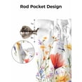 thumbnail image 5 of Pastoral Wild Flowers Valances for Windows Farmhouse Floral Leaves Plants Kitchen Valance Curtain Rod Pocket Small Curtains for Cafe Bathroom Laundry Basement 42" x 18", 5 of 8
