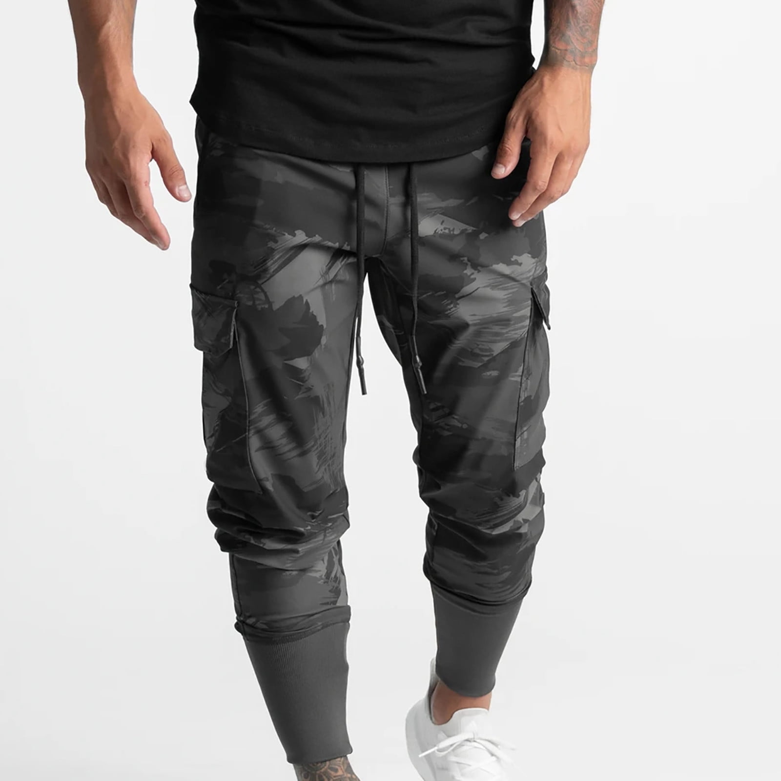 EGNMCR Men's Lightweight Pants, Cargo Pants Men, Linen Pants Men