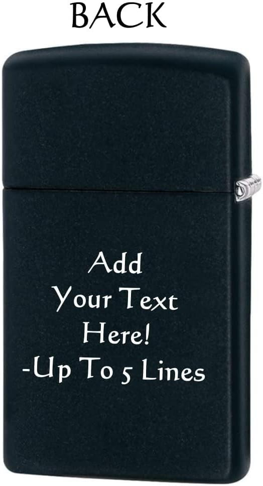 Zippo - Customized Message on Alien Invasion SlimÂ® Black Matte Pocket 46691