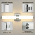 thumbnail image 6 of KAISITE Modern Energy Efficient Integrated LED Brushed Nickel Wall Sconces with Shades, 6 of 7