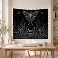 thumbnail image 5 of Long Tailed Moth Above Moonlit Forest Steps, Mystical Vintage Illustration for Moth Lovers, Celestial Wall Decor, Halloween Gift, Tapestry Wall Hanging for Bedroom and Dorm, 5 of 7
