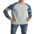 thumbnail image 1 of T-Shirts Raglan à Manches Longues pour Hommes, Chandail en Molleton Décontracté à Col Rond, Pull Ample, Chemises Athlétiques Rouge Noir S, 1 of 5