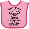 thumbnail image 3 of Inktastic Handpicked for Earth by My Great Grandma in Heaven Boys or Girls Baby Bib, 3 of 4
